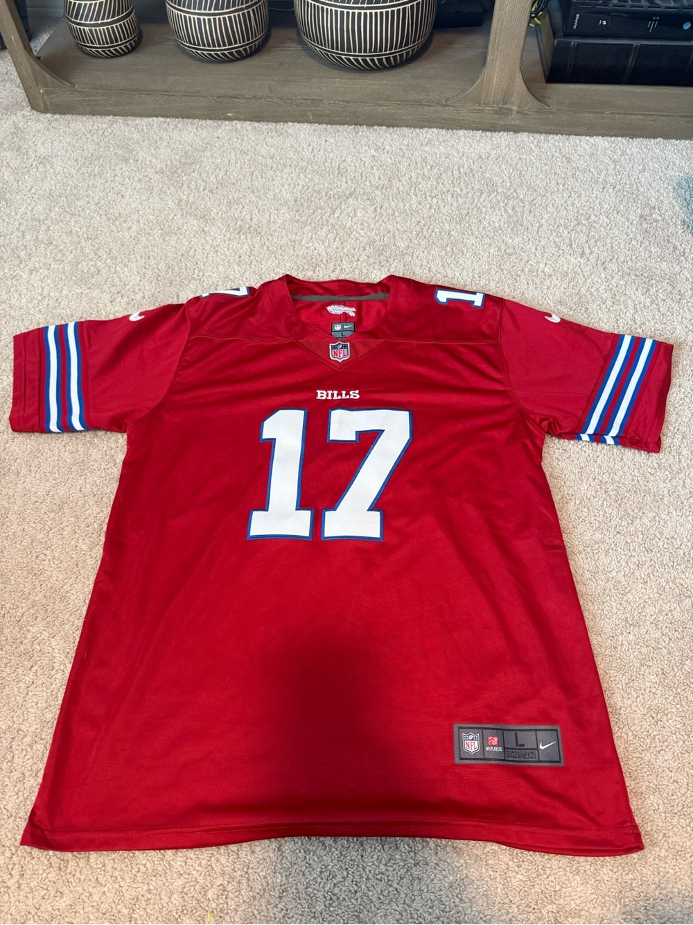 Nike Men's Buffalo Bills Red #17 Football Jersey